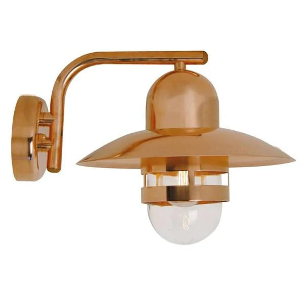 Nibe Outdoor Wall Light in Copper or Galvanized