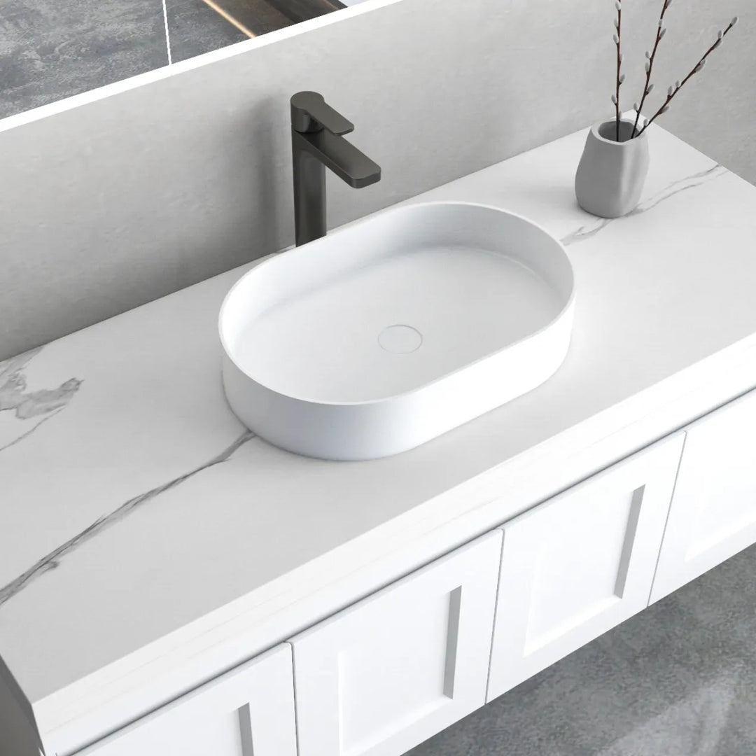 Noosa Solid Surface Matte White Basin 585x385x110