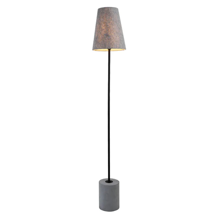 Nora industrial Concrete Floor Lamp - Grey, Fabric Shade, 1500mm High, PL0338