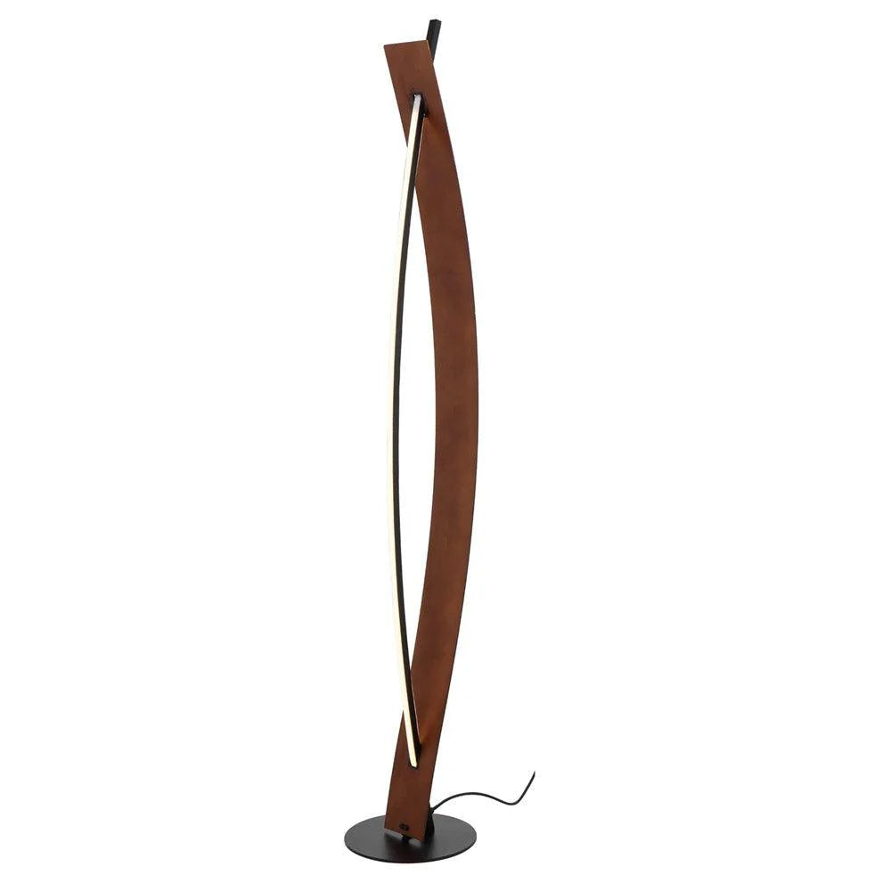 Norse LED Floor Lamp 18w in Black/Walnut