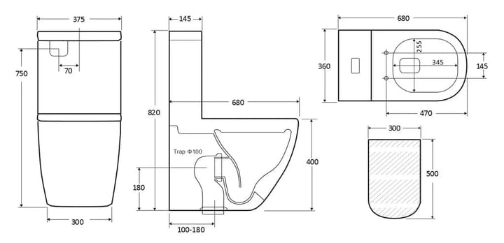 Nova – Tornado Flush Toilet Suite – Toilet