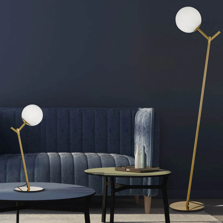 Ohh Floor Lamp in Antique Gold or Black