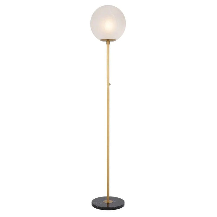 Oliana Floor Lamp in Antique Gold & Alabastro Glass