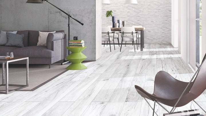 Oak White Matt 1200x200mm - Porcelain Tile