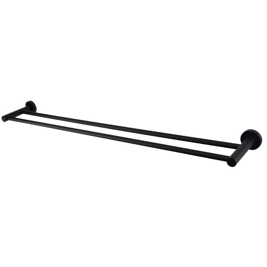 Oasis 600 Double Towel Rail – Matte Black