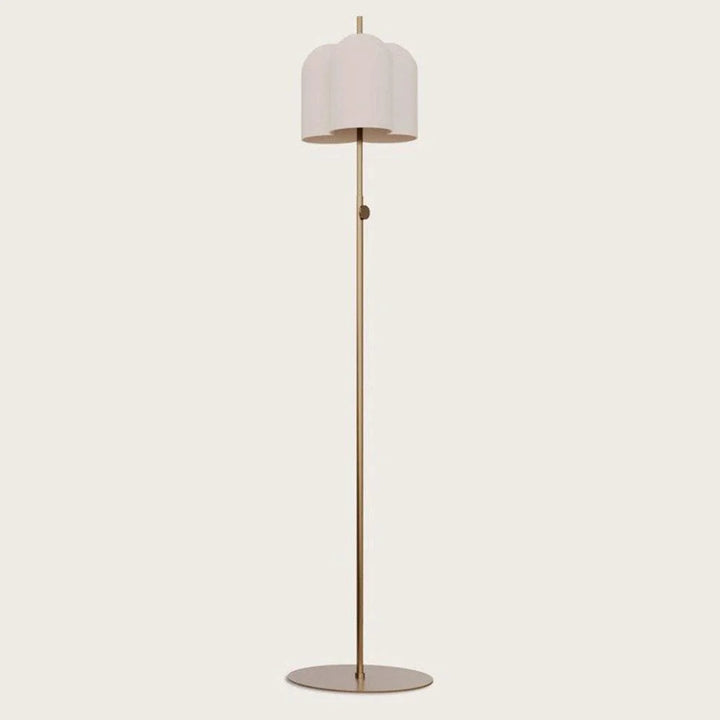 Oket LED Floor Lamp 10w in Matt Brass/Matt White, Matt Black/Matt Black