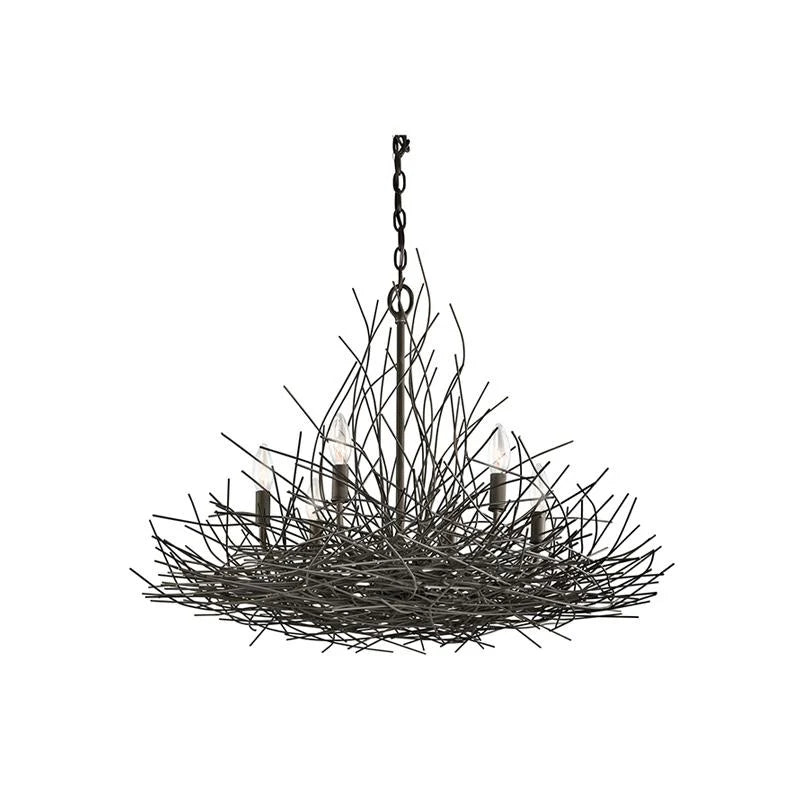 Organique Chandelier 3Lt/5Lt/6Lt E14 in Olde Bronze Elstead Lighting - ELS.KL-ORGANIQUE