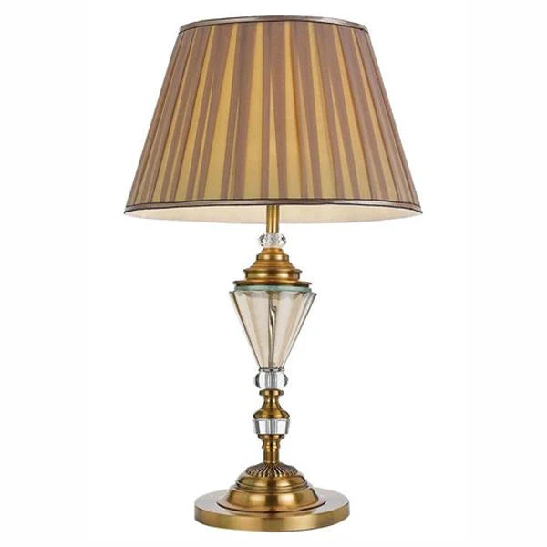 Oxford Table Lamp inline Switch in Antique Brass