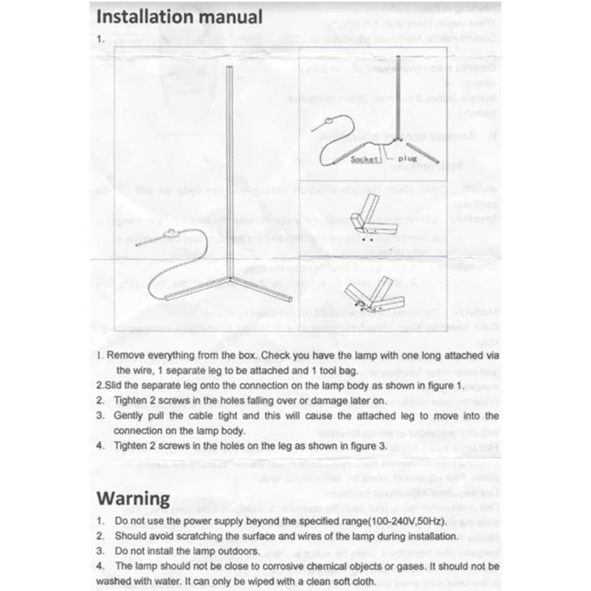 LED RGBW Corner Floor Lamp with Remote Warm White & Colours