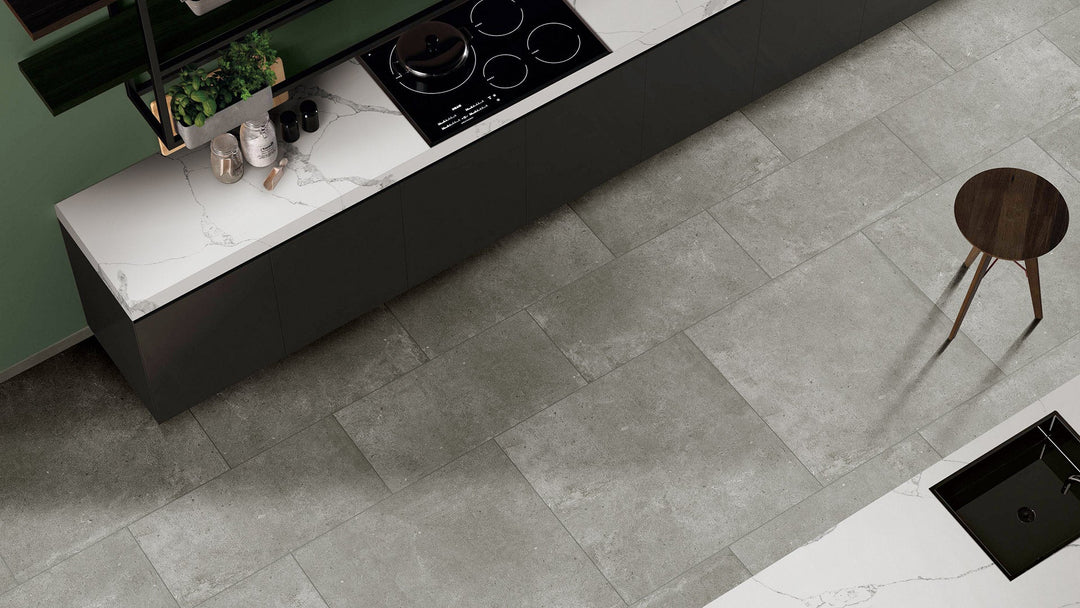 Paradigm Rectified Matt Grey 300x600mm Porcelain Tile | Sleek Matte Finish for Contemporary Interiors