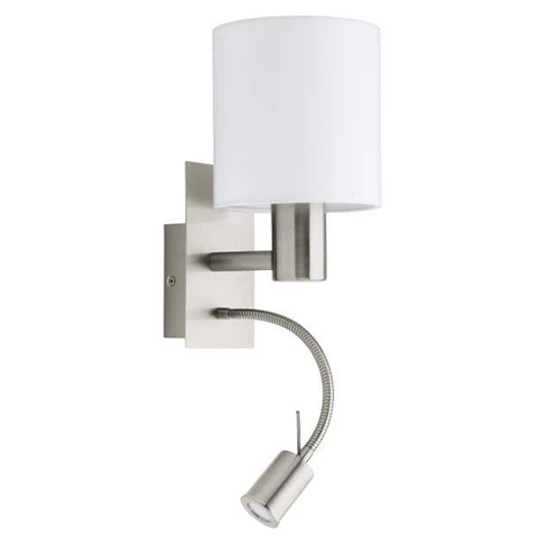 Pasteri indoor LED Wall Light 40w & 3.5w in White, Taupe or Grey