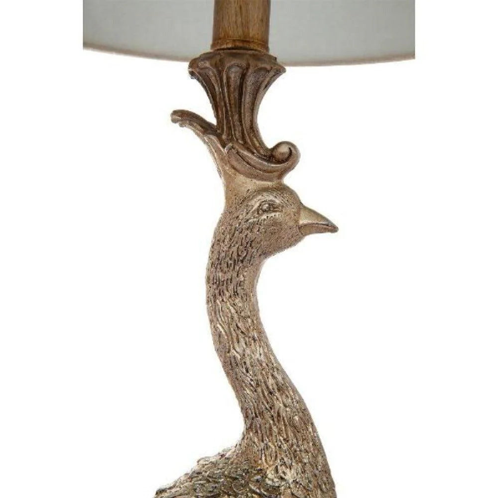 Peacock Table Lamp Champagne Gold 11627 Cafe Lighting