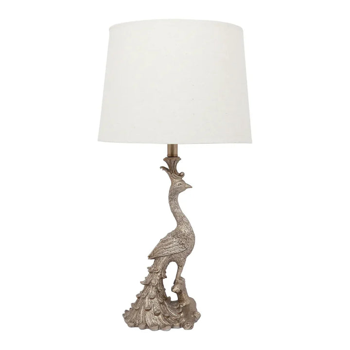 Peacock Table Lamp Champagne Gold 11627 Cafe Lighting