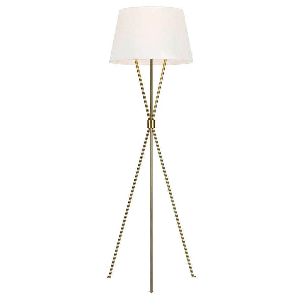 Penny Floor Lamp Aged Iron, Burnished Brass, Polished Nickel