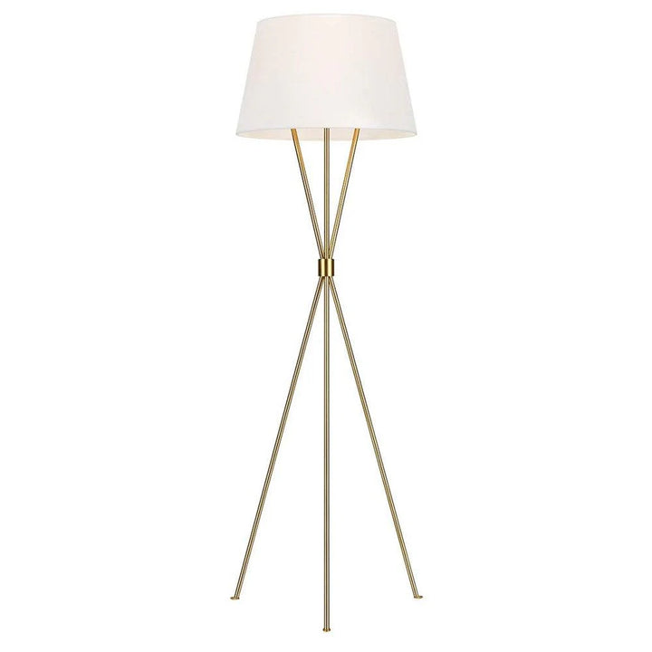 Penny Floor Lamp Aged Iron, Burnished Brass, Polished Nickel