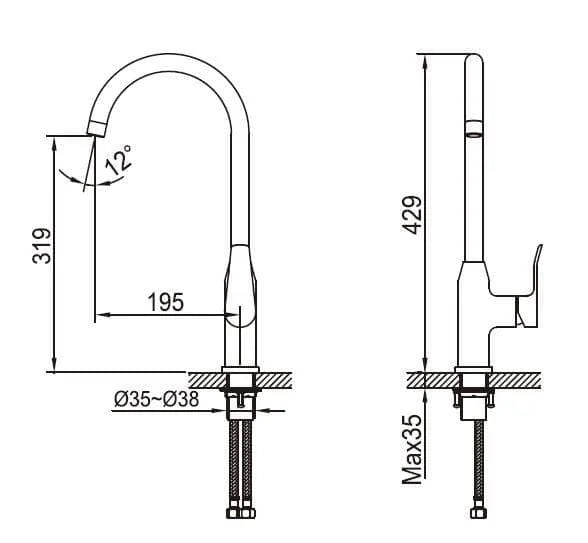 Pescara Sink Mixer – Kitchen Taps