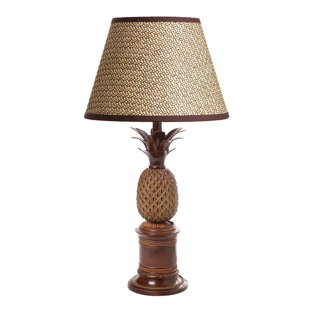 Pineapple Table Lamp in Silver or Brass Base