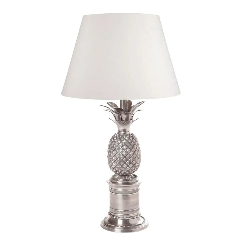 Pineapple Table Lamp in Silver or Brass Base