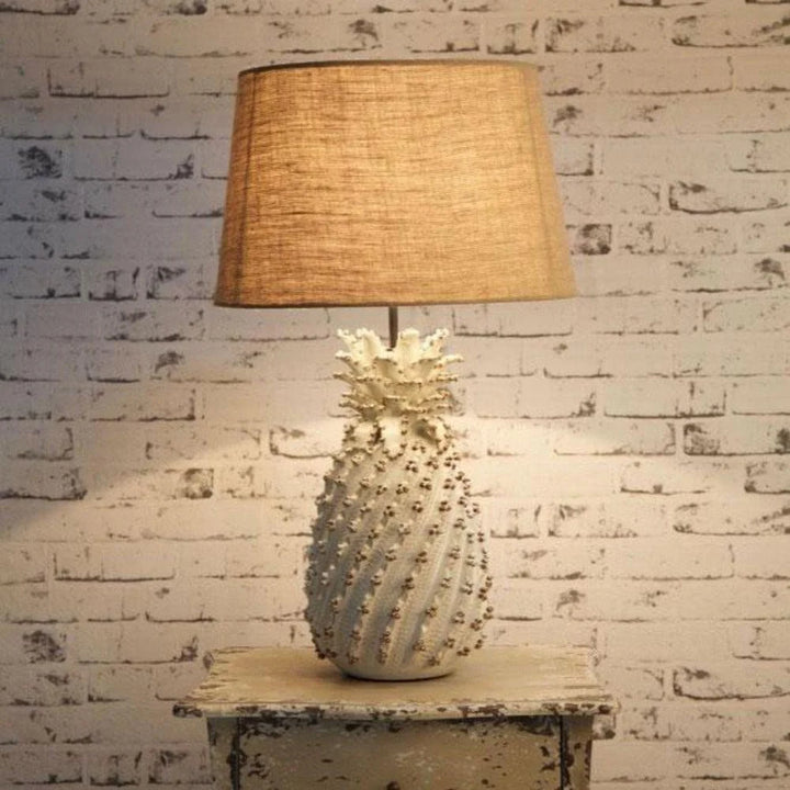 Pineapple Table Lamp in White Base Emac & Lawton Lighting