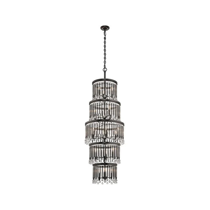 Piper Chandelier 18Lt E14 in Espresso Elstead Lighting - ELS.KL-PIPER-18P-XL