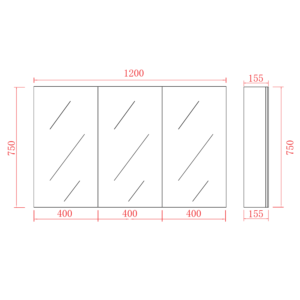 Piper PVC Shaving Cabinets