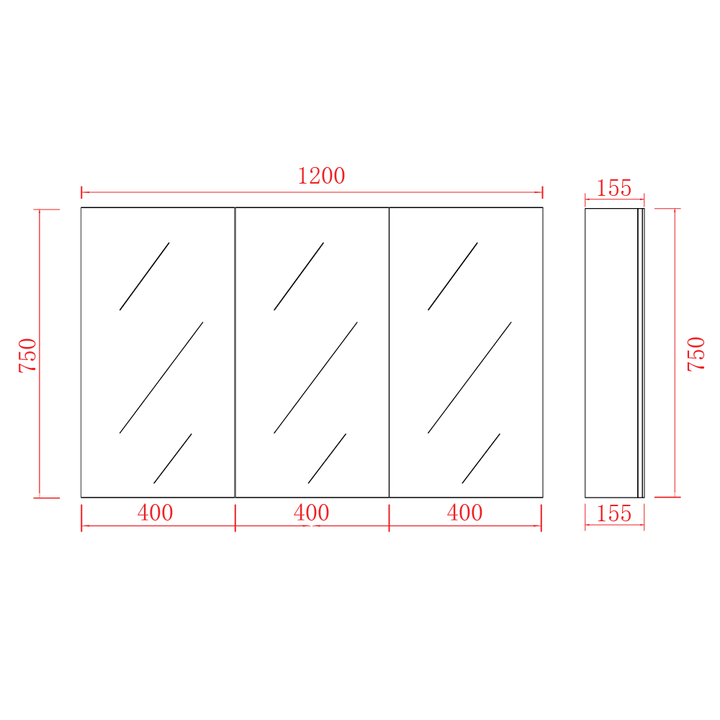 Piper PVC Shaving Cabinets