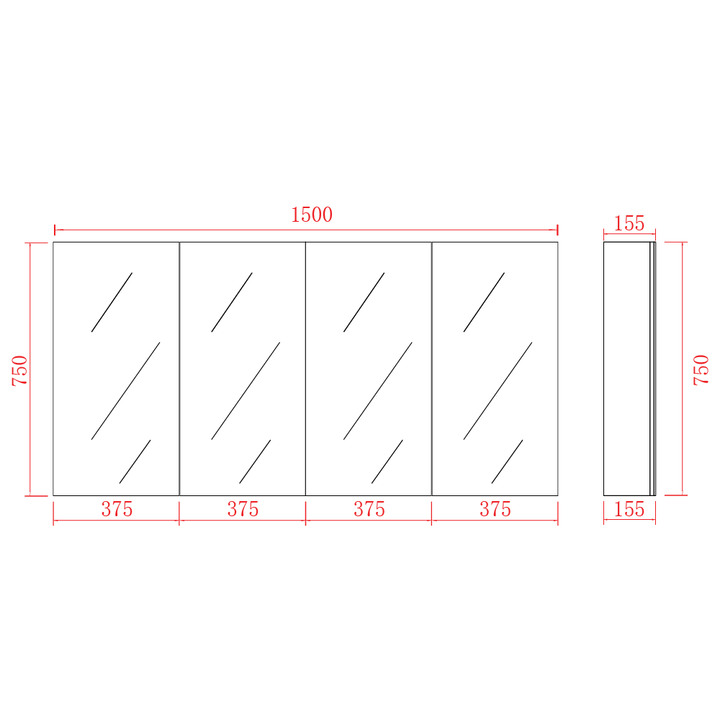 Piper PVC Shaving Cabinets