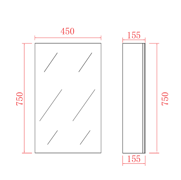 Piper PVC Shaving Cabinets