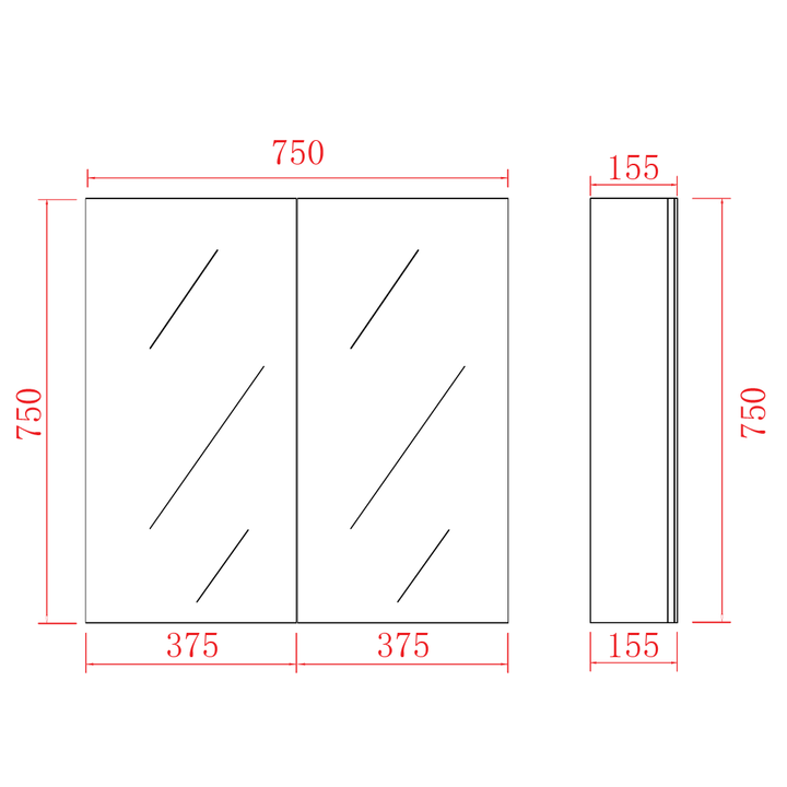 Piper PVC Shaving Cabinets