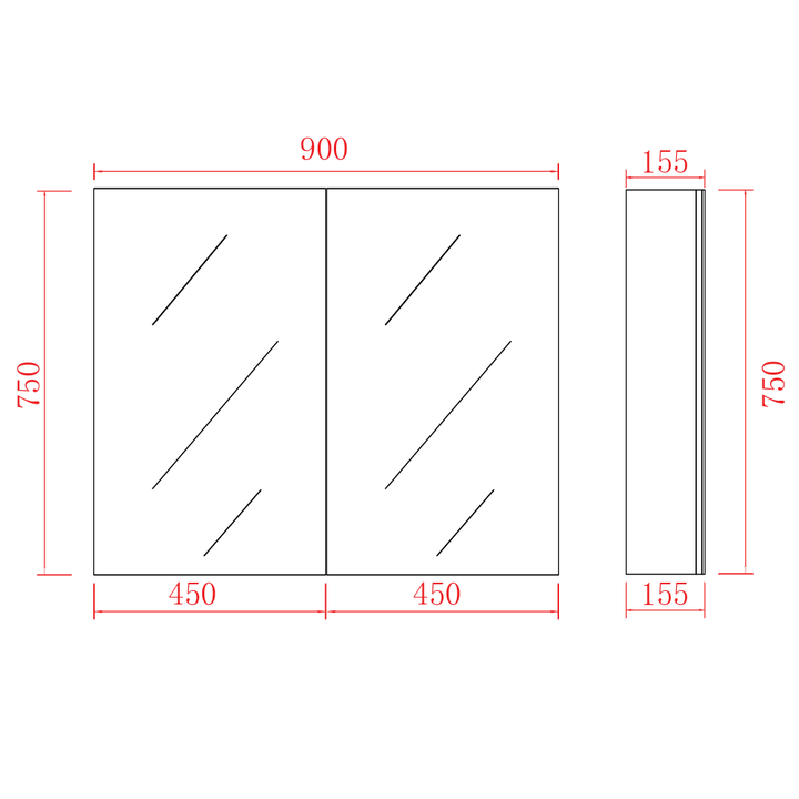 Piper PVC Shaving Cabinets