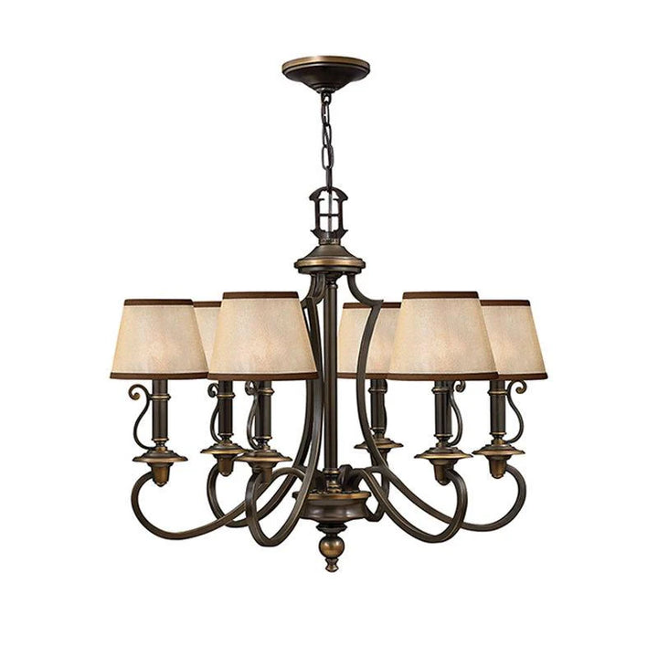 Plymouth 3Lt/6Lt/9Lt/15Lt Chandelier E14 in Old Bronze Elstead Lighting - ELS.HK-PLYMOUTH