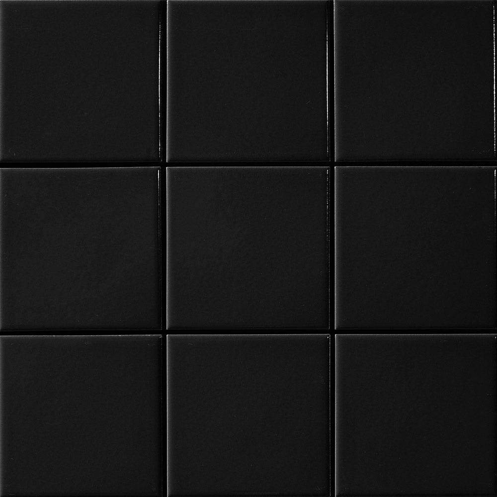 Porcelain Mosaic Black Gloss 22x145mm