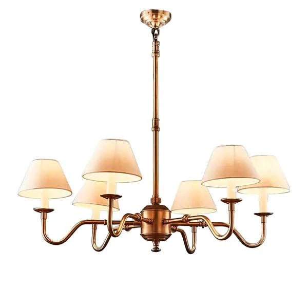 Prescot 6 Arm Chandelier in Antique Silver, Dark Bronze or Antique Brass