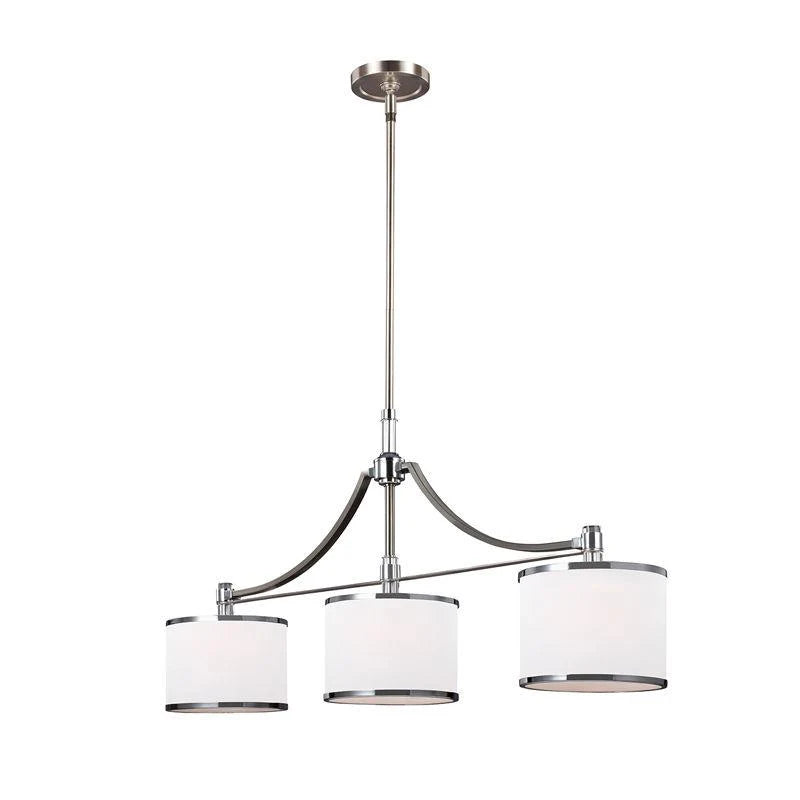 Prospect Park 3Lt Island Chandelier E27 in Satin Nickel / Chrome Elstead Lighting - ELS.FE-PROSPECT-PARK-3P