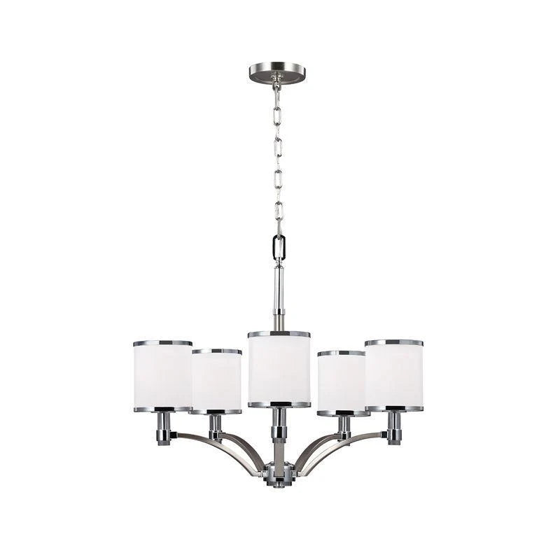 Prospect Park 5Lt/9Lt Chandelier E27 in Satin Nickel / Chrome Elstead Lighting - ELS.FE-PROSPECT-PARK