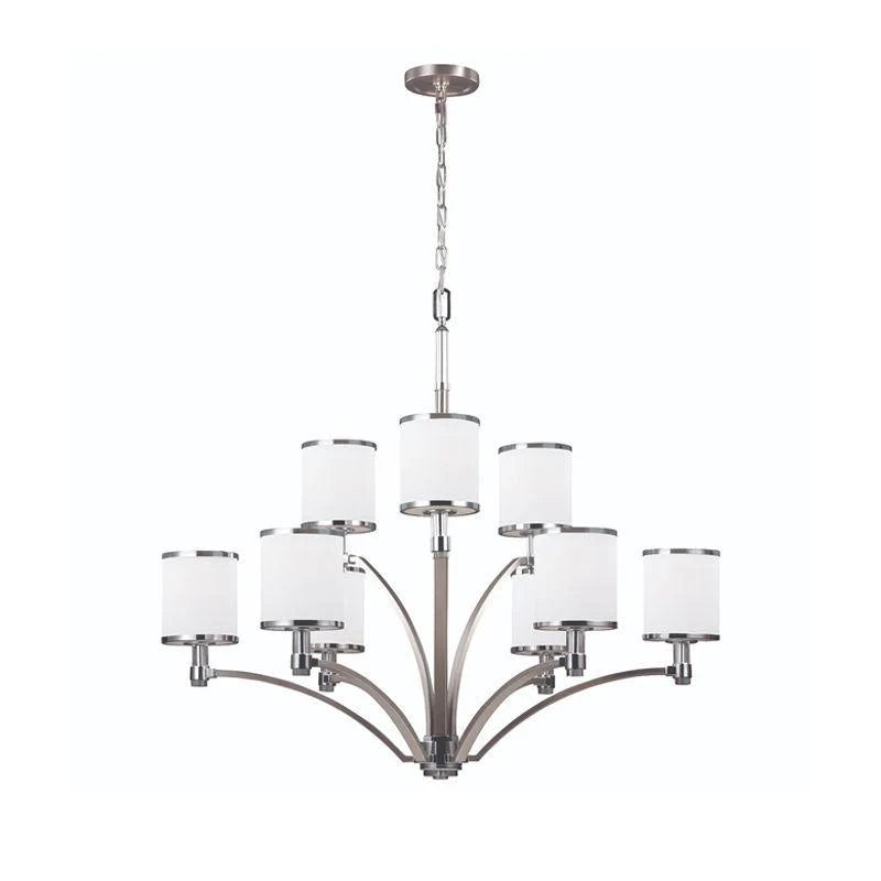 Prospect Park 5Lt/9Lt Chandelier E27 in Satin Nickel / Chrome Elstead Lighting - ELS.FE-PROSPECT-PARK