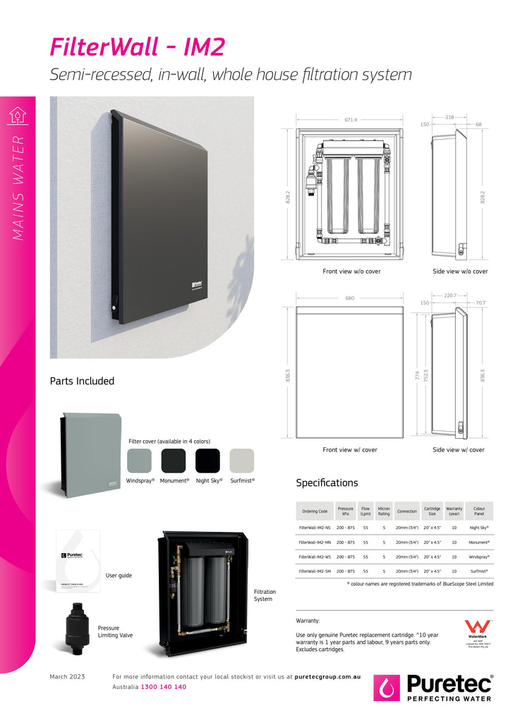 Whole House Filtration FilterWall-IM2-MN