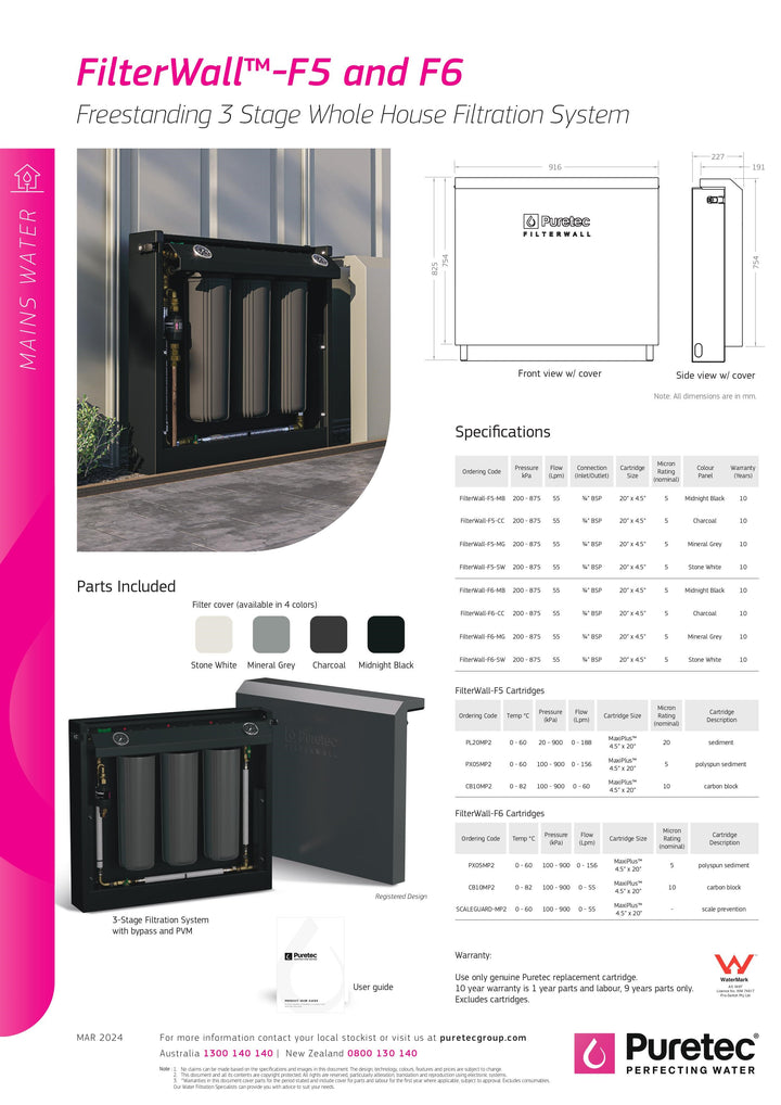 Whole House Filtration FilterWall-F6-OS