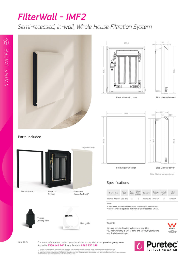 Whole House Filtration FILTERWALL-IMF2-SW