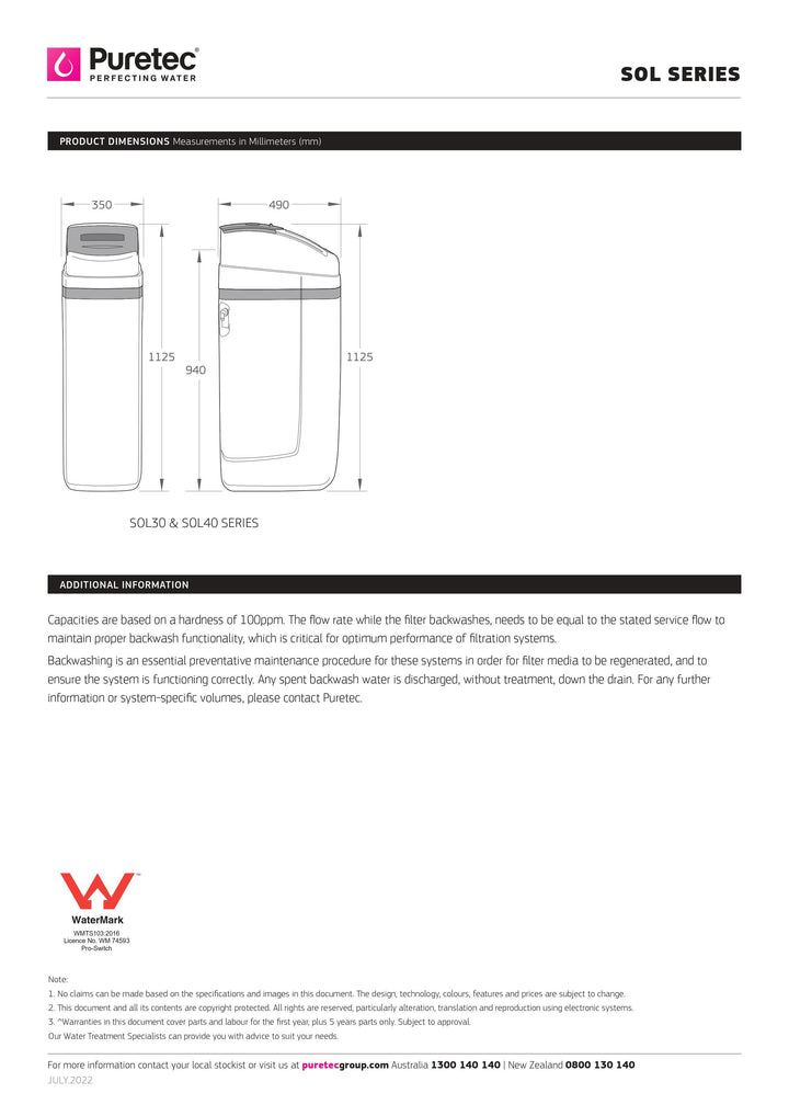 Whole House Filtration SOL30-E3 Softener