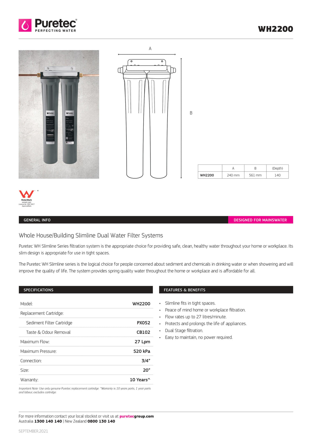 WH2200 Water Filter