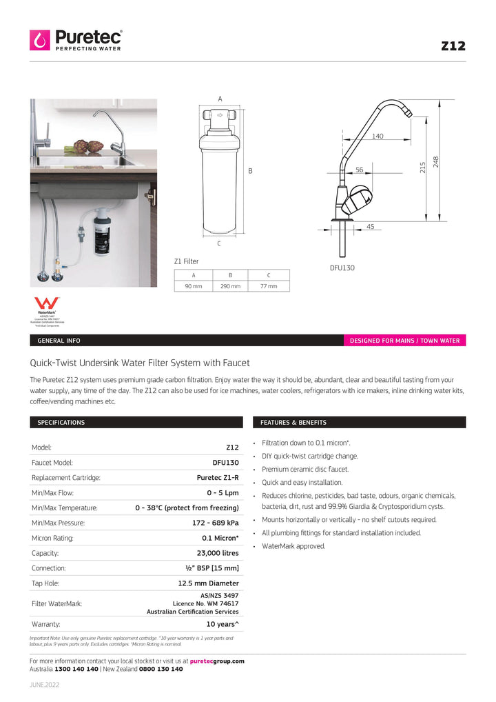 Z12 Tap & Filter Kit