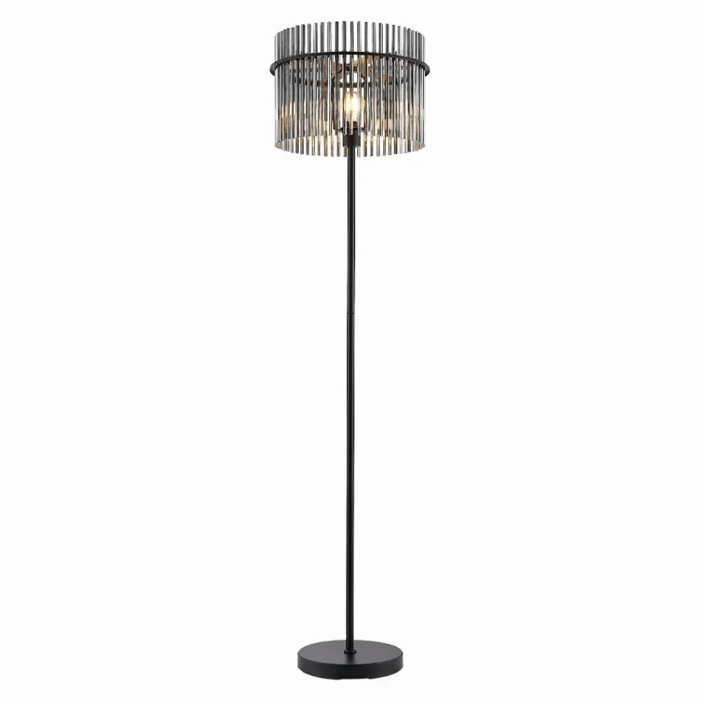 Quilo Floor Lamp in Black & Smoke