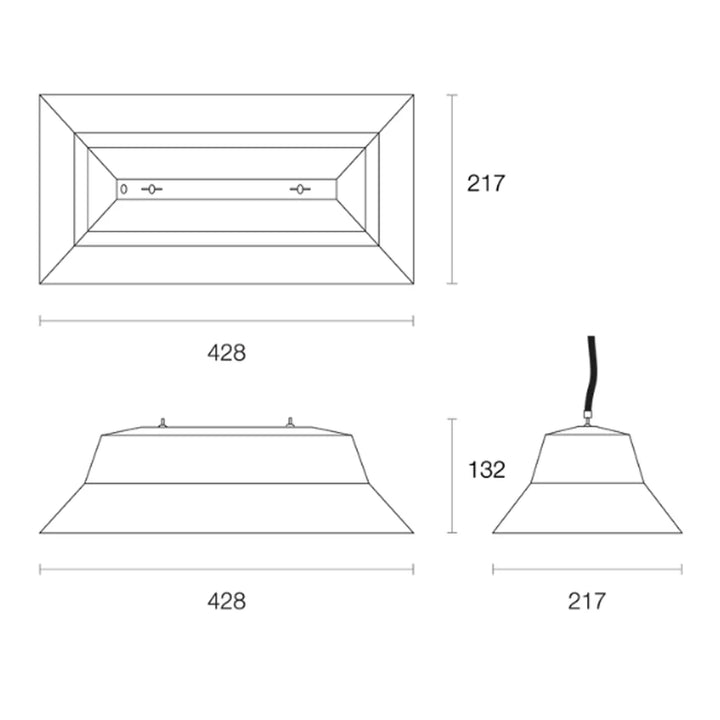 RFA100 LED High Bay 100w 4000k/5000k in Black