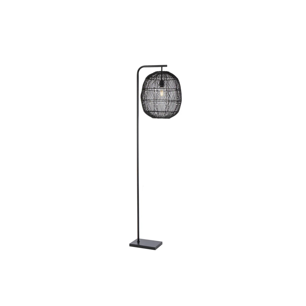 Rana Floor Lamp ø400mm in Black, Brown or Natural Rattan