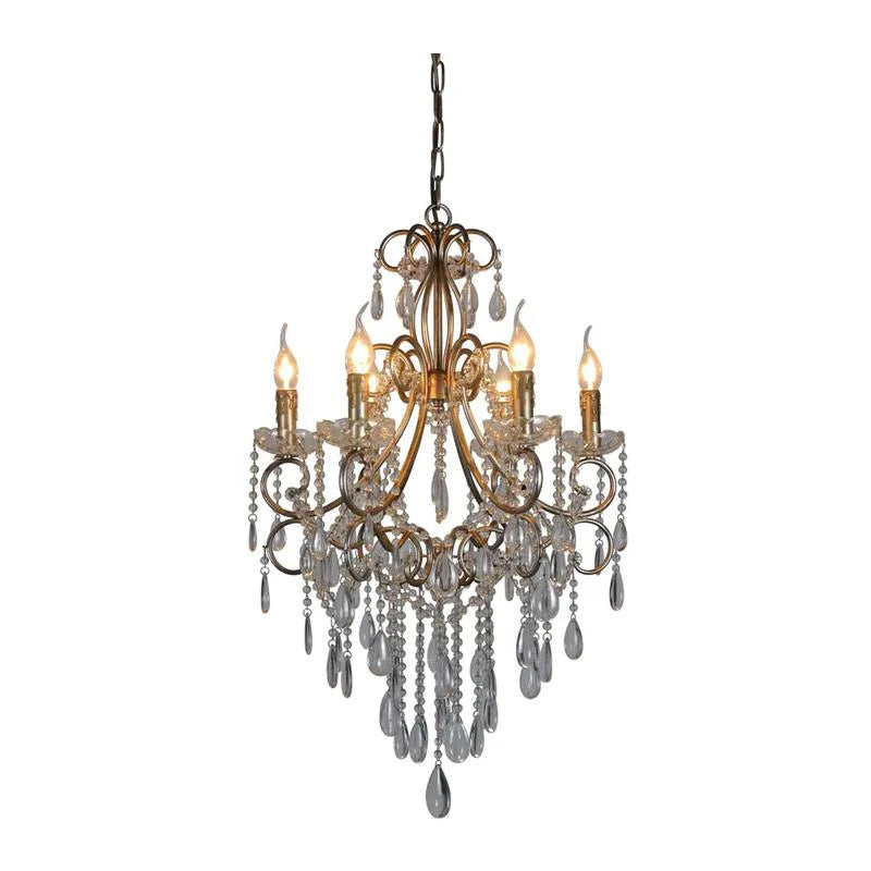 Raphael Chandelier 6x40w E14 in Antique Silver