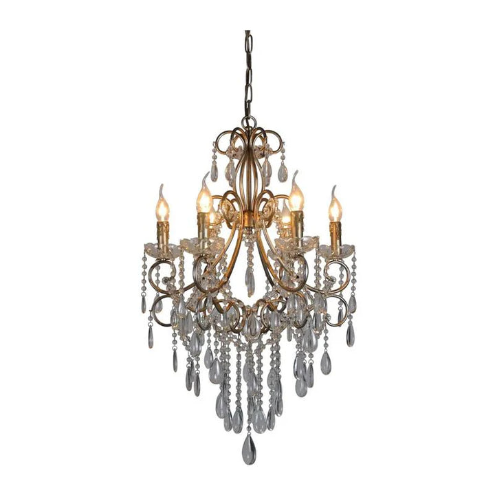 Raphael Chandelier 6x40w E14 in Antique Silver