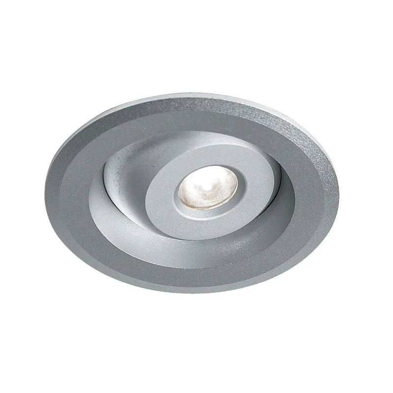 Recessed LED Cabinet Light Flush Eye Large 3w in Silver Superlux Lighting - CLED-EYE350L-SI