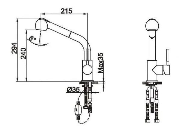 Rocket Pull-Out Sink Mixer – Kitchen Taps