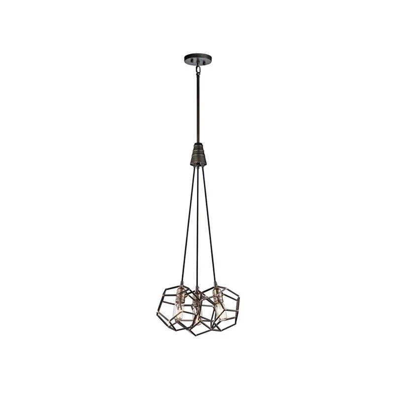 Rocklyn Chandelier 3Lt/6Lt E27 in Raw Steel Elstead Lighting - ELS.KL-ROCKLYN-RS